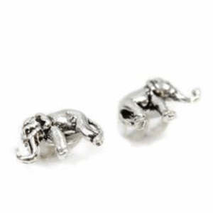 Pendientes de elefante de plata