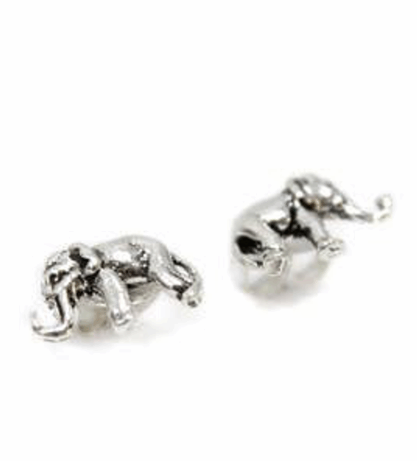 Pendientes de elefante de plata Pendientes de elefante de plata