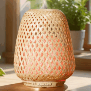Difusor de aceites esenciales Olaki – Difusor de bambú tejido – Difusión ultrasónica