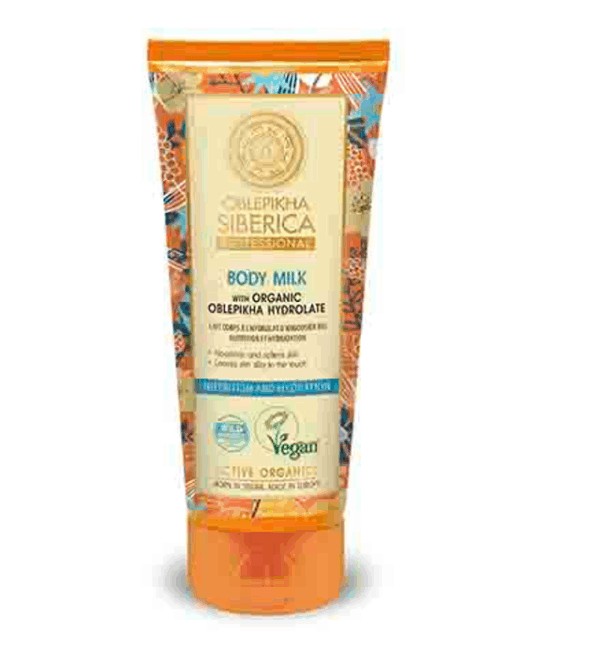 Leche corporal con hidrolato de espino amarillo orgánico, 200 ml Leche corporal con hidrolato de espino amarillo orgánico, 200 ml