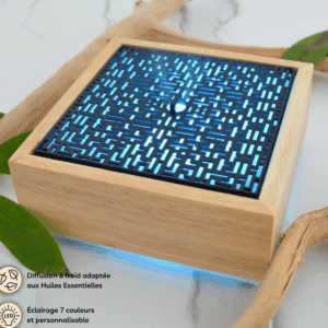 Difusor ultrasónico – Kaori – Aromas y aceites esenciales. Base de madera