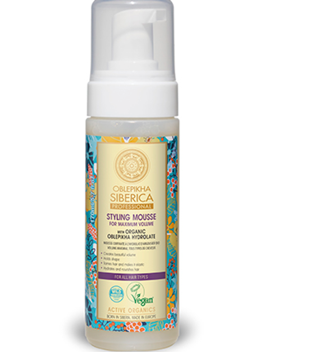 Espuma moldeadora con Hidrolato de oblepikha volumen máximo 170