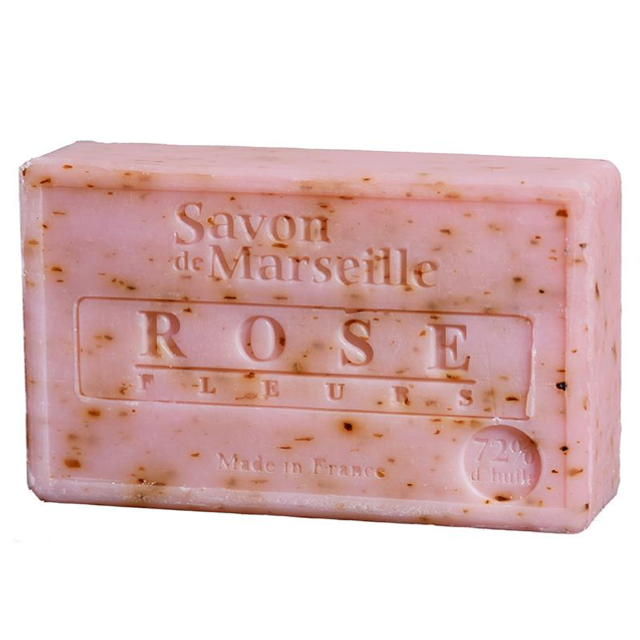 Jabón Natural de Marsella con pétalos de rosa 100g