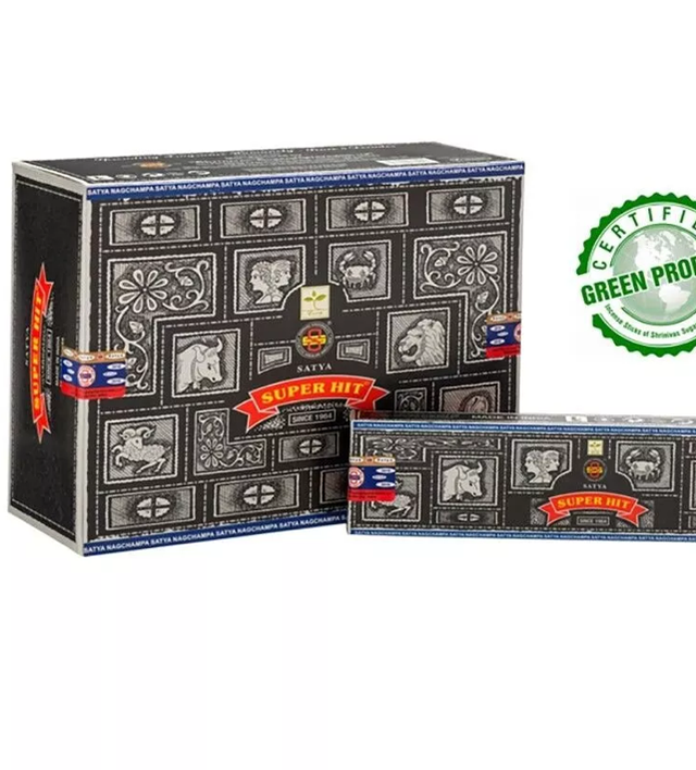 Varillas de incienso Satya, 15 g, 12 varillas, Super Hit