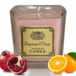 Velas de Cera de Soja – Granada y naranja