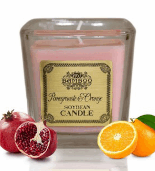 Velas de Cera de Soja – Granada y naranja