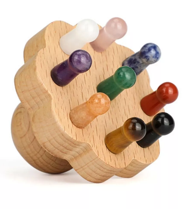 Cepillo para el cuero cabelludo en madera de haya FSC y piedra natural