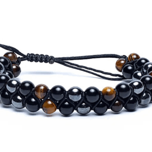 Pulsera de Hematita Obsidiana y ojo de tigre