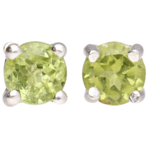 Pendientes Circle Mini Peridoto Facetated Silver 925