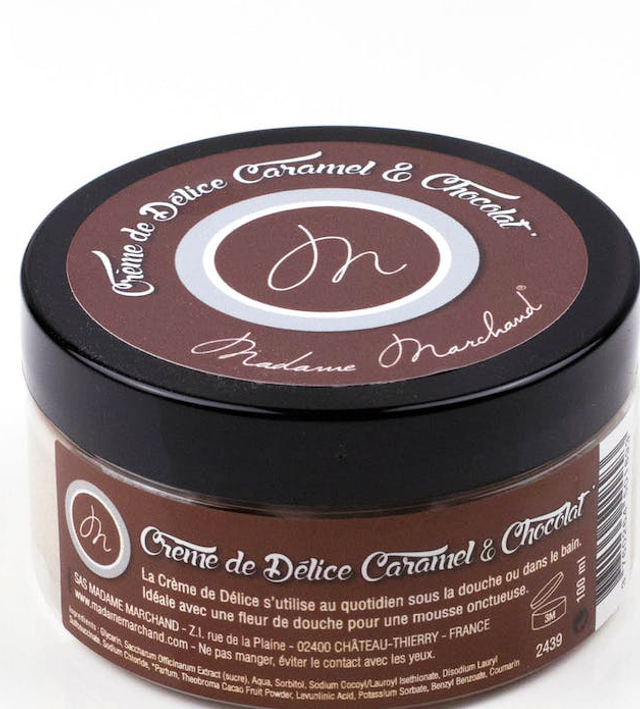 Gel crema con perfume de caramelo y chocolate