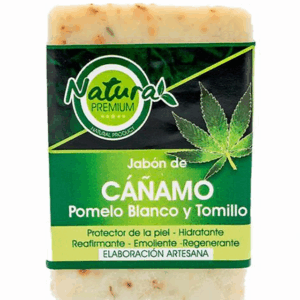 Jabón de cáñamo, pomelo blanco y tomillo. Natura premium, 100g