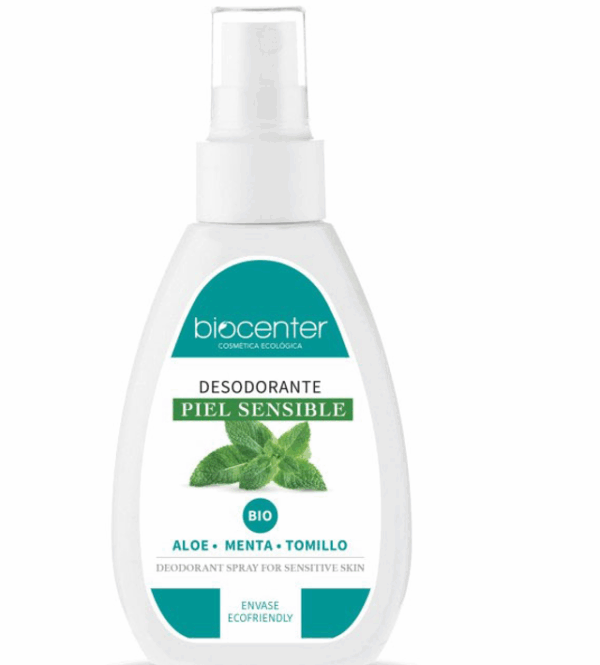 Biocenter, desodorante en spray piel sensible, aloe, menta y tomillo 100 ml Biocenter, desodorante en spray piel sensible, aloe, menta y tomillo 100 ml