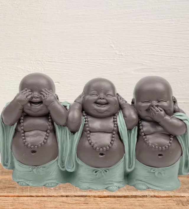 Estatua 3 Budas que Ríen – Decoración Zen y Feng Shui