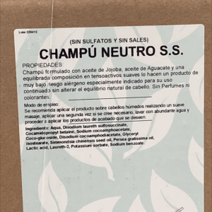 Champú Neutro Jojoba Y Aguacate