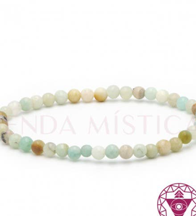 amazonita natural de 4 mm