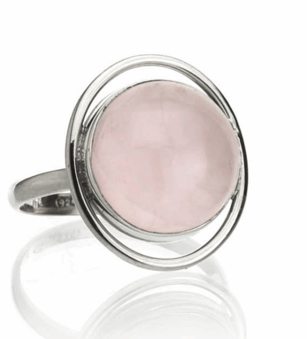 Anillo De Plata Y Piedra Modelo Selene