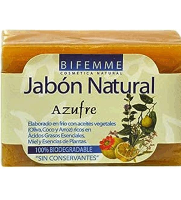 Jabón natural Azufre Bifemme 100g