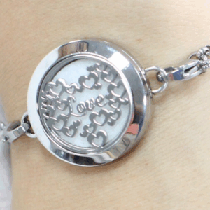 Bracelet Aromathérapie – Love – Design en Inox –