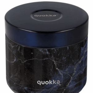Quokka recipiente comida termico acero inoxidable black marble grande 604 ml