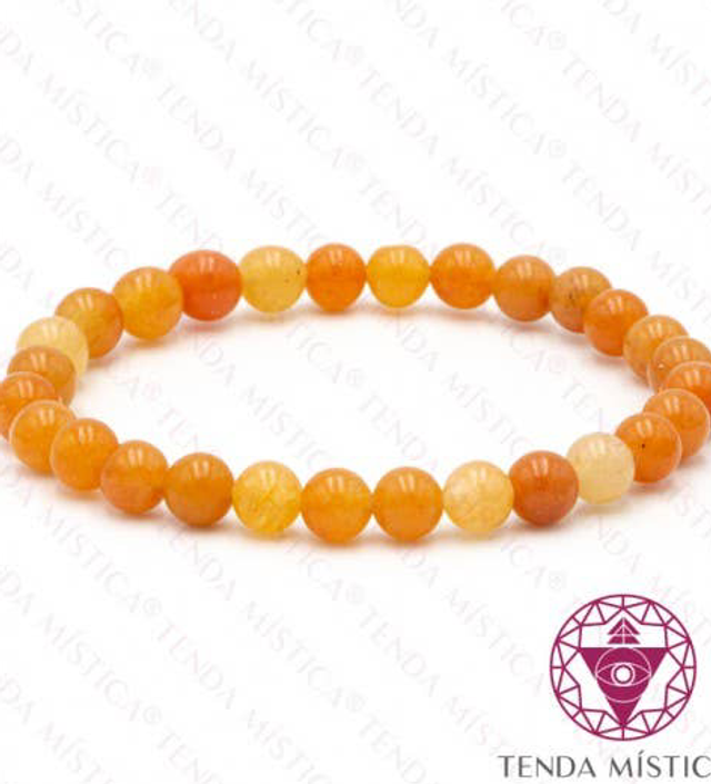 aventurina naranja de 6 mm.