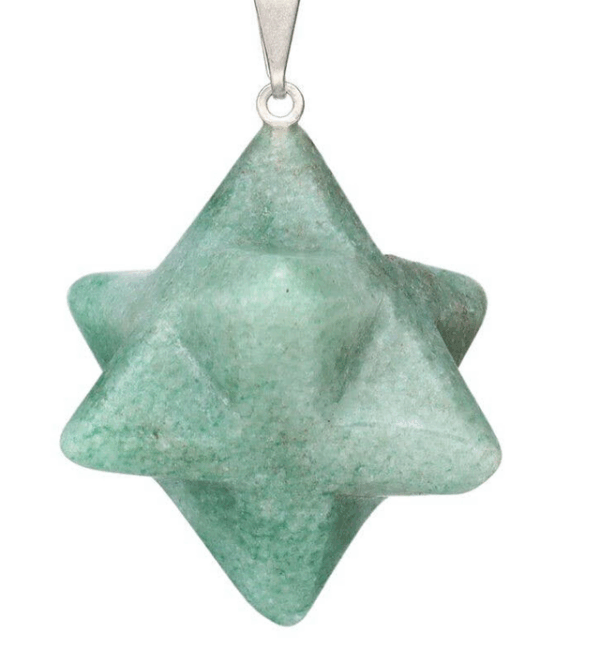 Colgante Merkaba de Cuarzo Verde