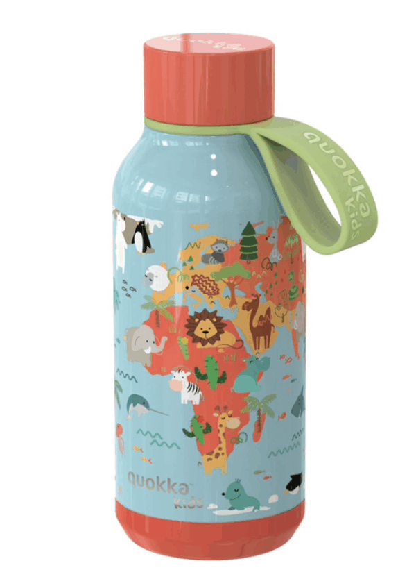 Quokka kids botella termo con colgador map 330 ml