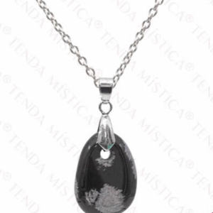 Collar de obsidiana Nevada Acero Lágrima