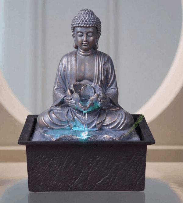 Fuente interior – Sutra – Meditación de Buda – Luz LED de colores