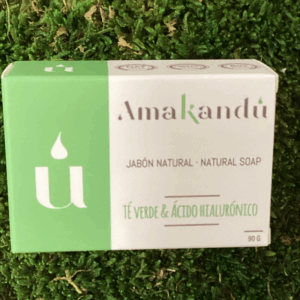 Amakandu Jabon natural de Té Verde & Ácido hialurónico