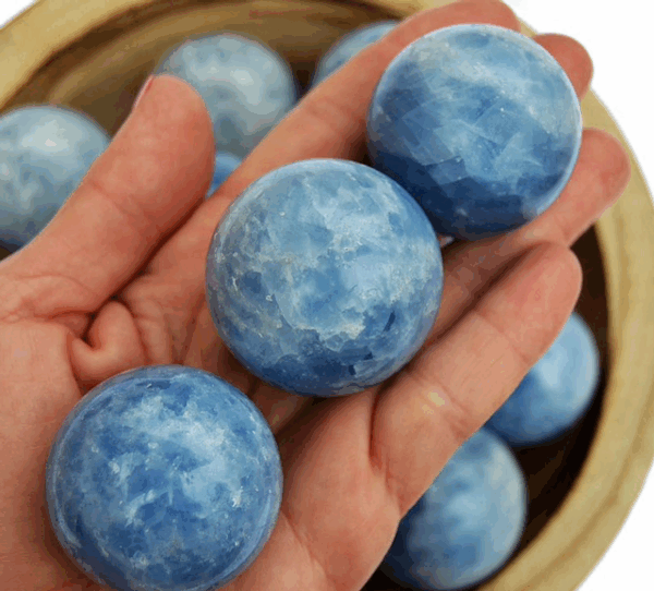 Esfera Calcita Azul (25mm - 40mm) Esfera Calcita Azul (25mm – 40mm)