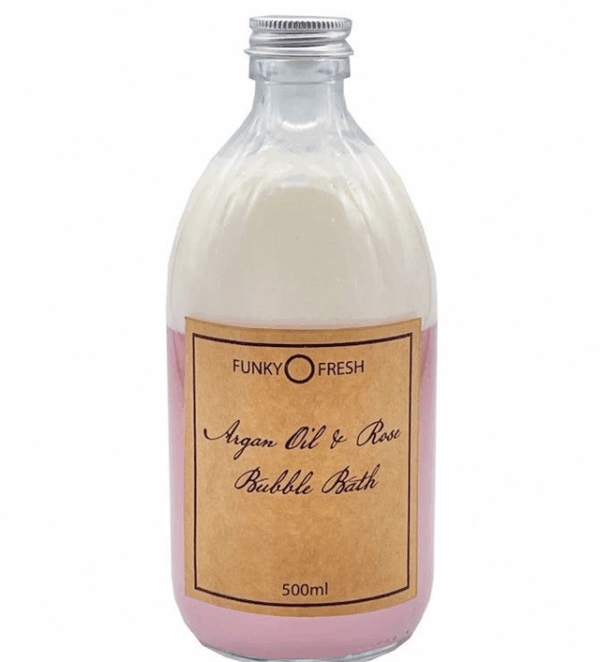 Funky baño de burbujas con Argán y rosas 500 ml Funky baño de burbujas con Argán y rosas 500 ml