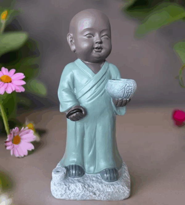 Estatua de Buda con soporte de incienso Aumone Estatua de Buda con soporte de incienso Aumone