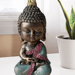 Estatua de Bodhi de bebé verde