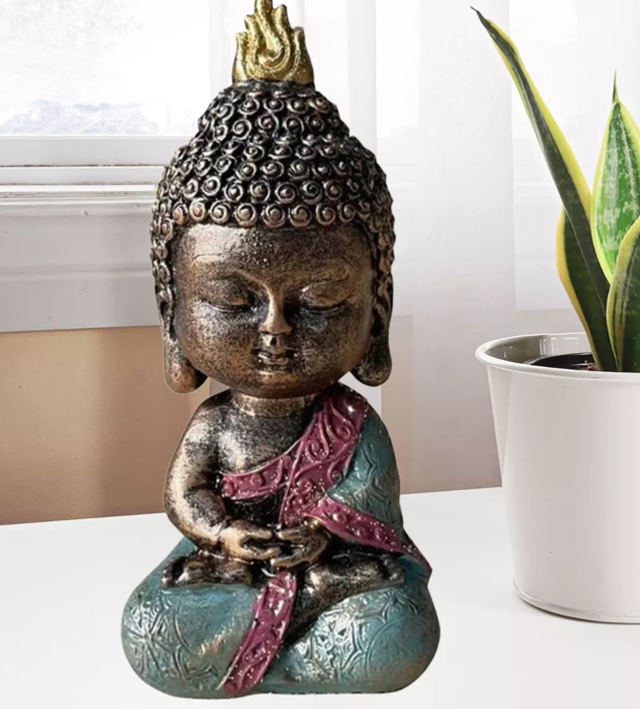 Estatua de Bodhi de bebé verde