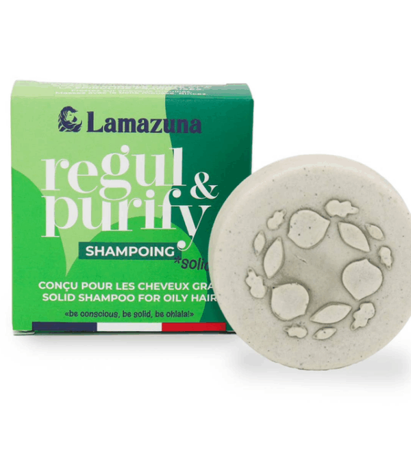 Champú sólido para cabello graso - Arcilla verde y espirulina Champú sólido para cabello graso – Arcilla verde y espirulina