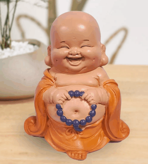 Estatuilla de Buda sonriente – Amuleto de buena suerte –