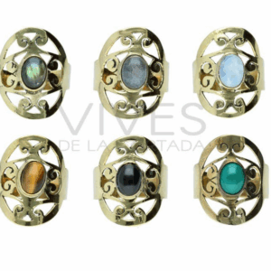 Anillo de Bronce con Mineral -61-
