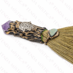 Amatista Hamsa de punto crudo Vassourinha Bruxa