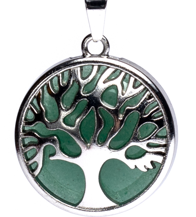 Colgante árbol de la vida con Aventurina verde