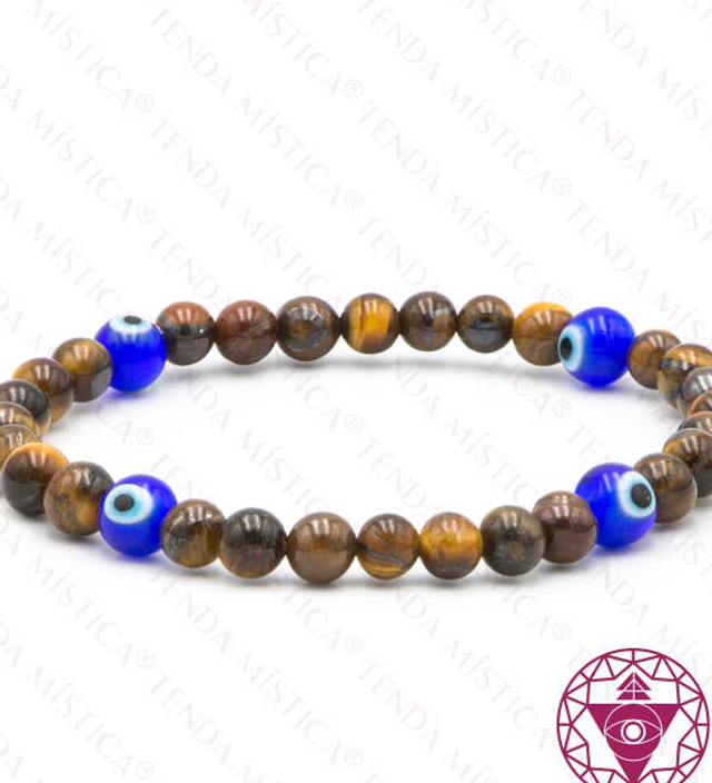 Pulsera de protección turca  con ojos y ojos de tigre