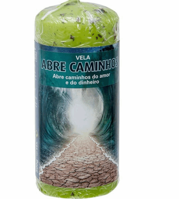 Vela Pilar Hierbas 6x14cm Abre Caminos Vela Pilar Hierbas 6x14cm Abre Caminos
