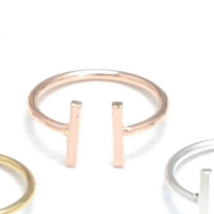 Anillo de barra doble + pulsera