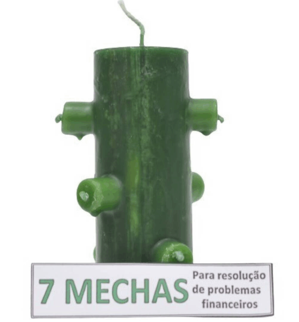 Vela verde de 7 mechas