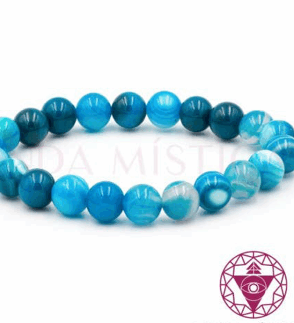 ágata azul natural de 8 mm ágata azul natural de 8 mm