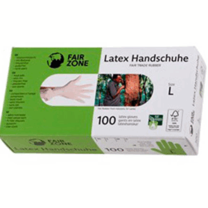 Guantes desechables de látex FSC Talla  Faire Squared 100 ud