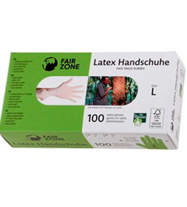 Guantes desechables de látex FSC Talla  Faire Squared 100 ud