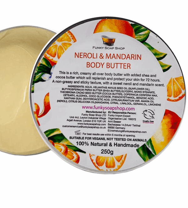 Funky Neroli & Mandarin Rich Body Butter, 250g aluminio