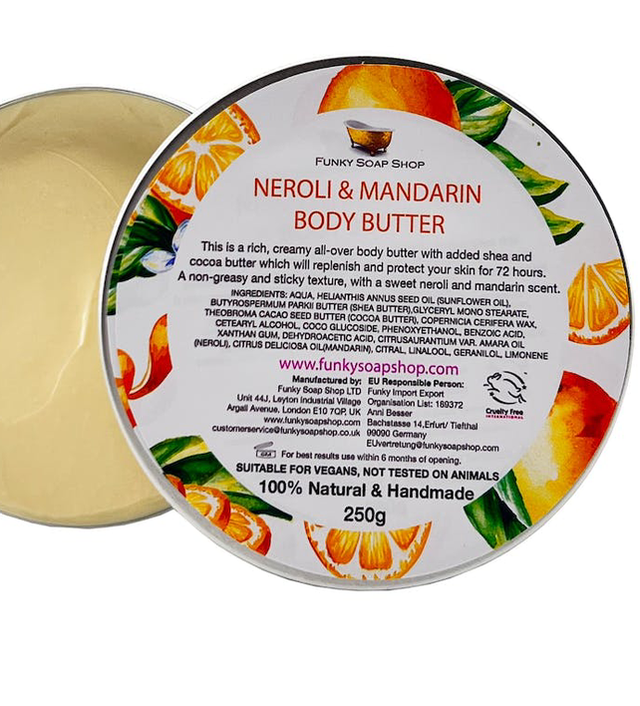 Funky Neroli & Mandarin Rich Body Butter, 250g aluminio