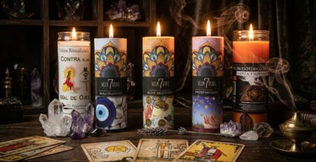 Velas esotéricas ritualizadas para amor, protección, prosperidad, limpieza energética y bienestar espiritual