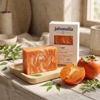 Jabón Artesanal de Caqui y Neem Jabonalia – 100 g - Imagen 2